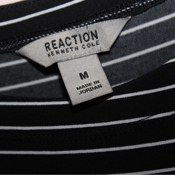 Kenneth Cole Reaction Black & White Striped Dress Women’s Medium Summer Dress - Picture 4 of 5